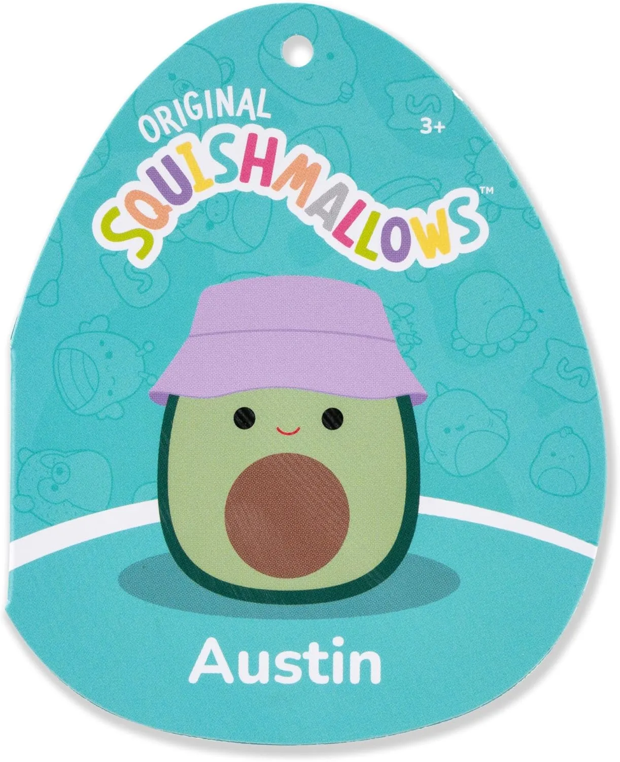 Squishmallows Original 20in Austin The Green Avocado with Bucket Hat – Official Jazwares Plush (Jumbo)