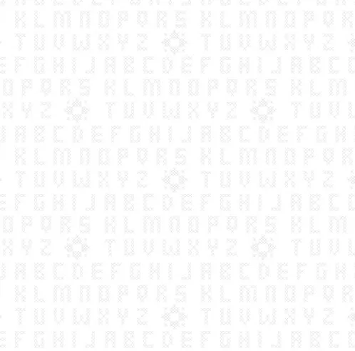 Stitch Garden - Cross Stitch Sampler White/White (20cm)