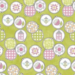 Stitch Garden - Hoops and Stitch Lime (20cm)