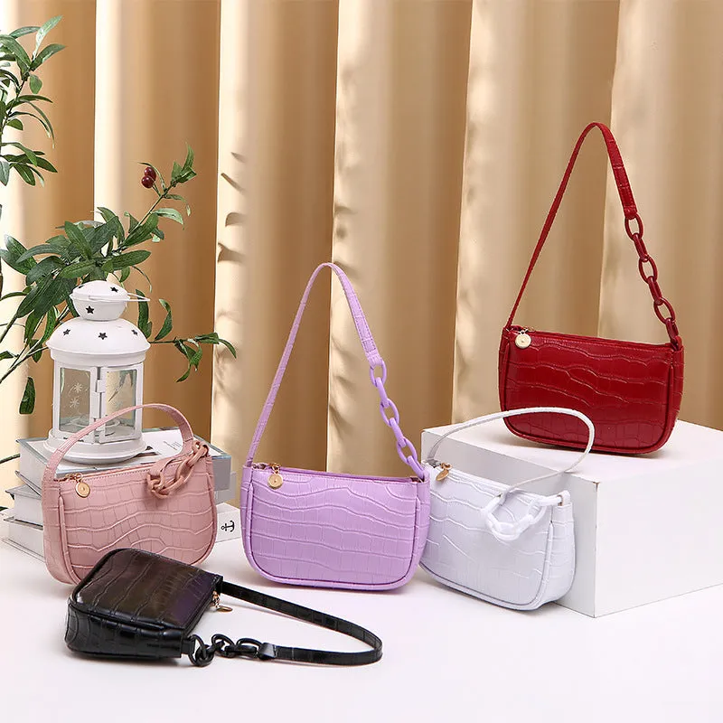 STOREXQ  Hobo Underarm Bag ladies Handbags Crocodile Pattern Underarm Bag Fashion Trending Women's Shoulder Bag
