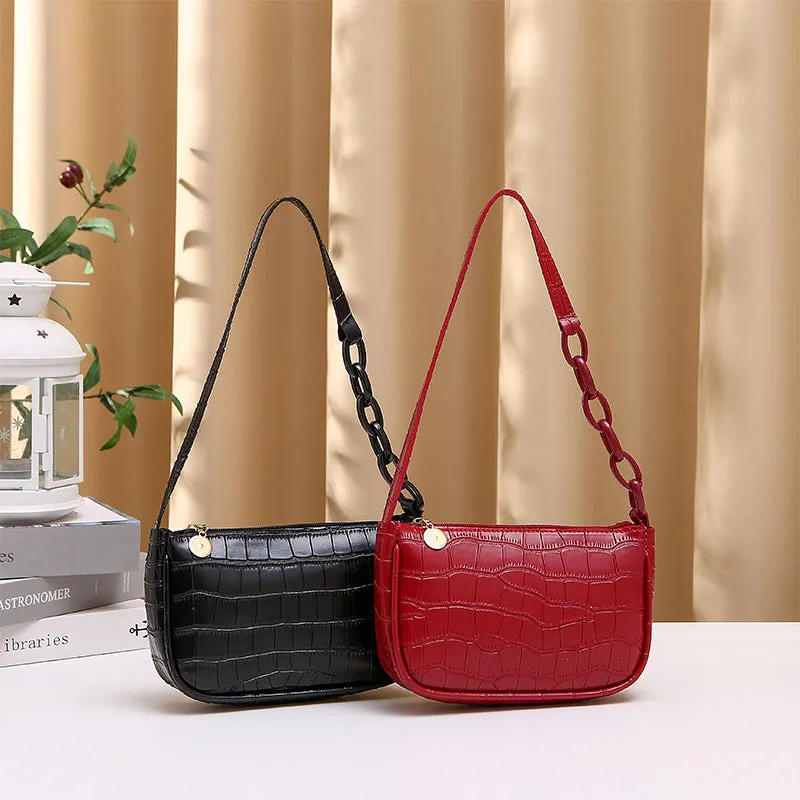 STOREXQ  Hobo Underarm Bag ladies Handbags Crocodile Pattern Underarm Bag Fashion Trending Women's Shoulder Bag