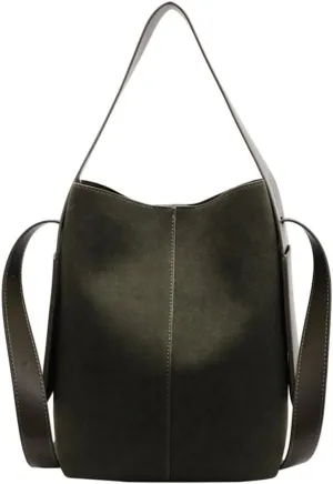 Stylish Bucket Bag with Adjustable Strap PU Leather Shoulder Crossbody Bags Casual Satchel Purse for Work or Travel