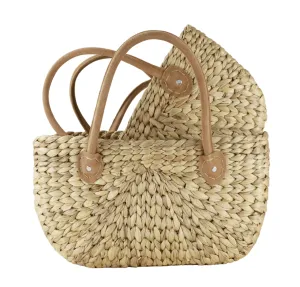 Suede Handles Harvest Basket