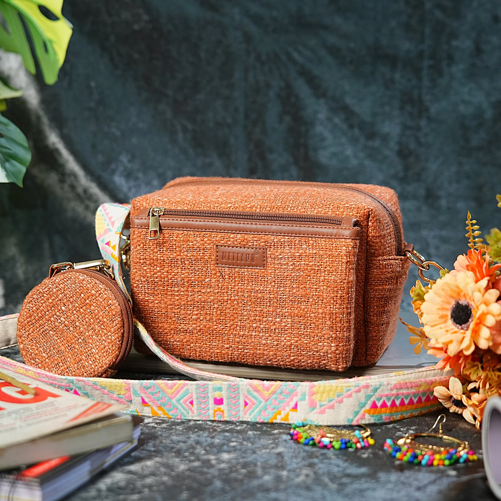 Sunset Amber - Box Sling Bag