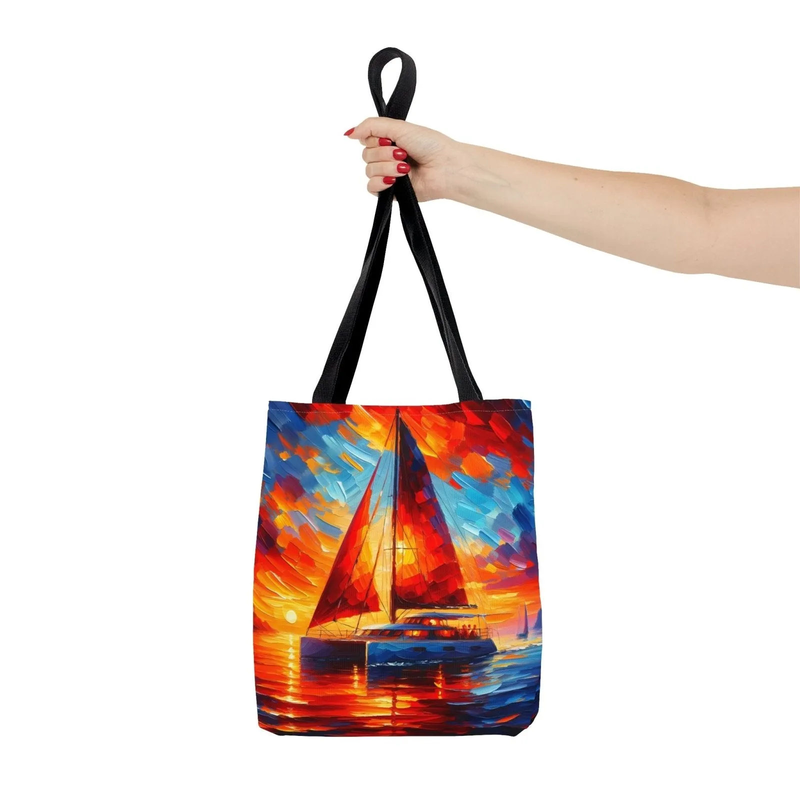 Sunset Catamaran Tote Bag