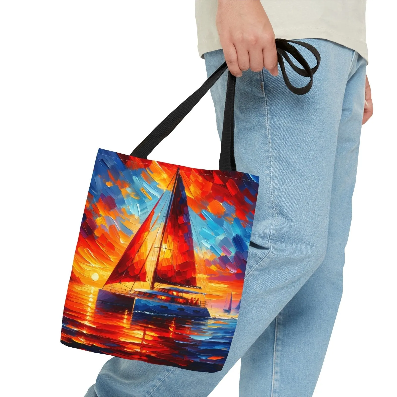 Sunset Catamaran Tote Bag