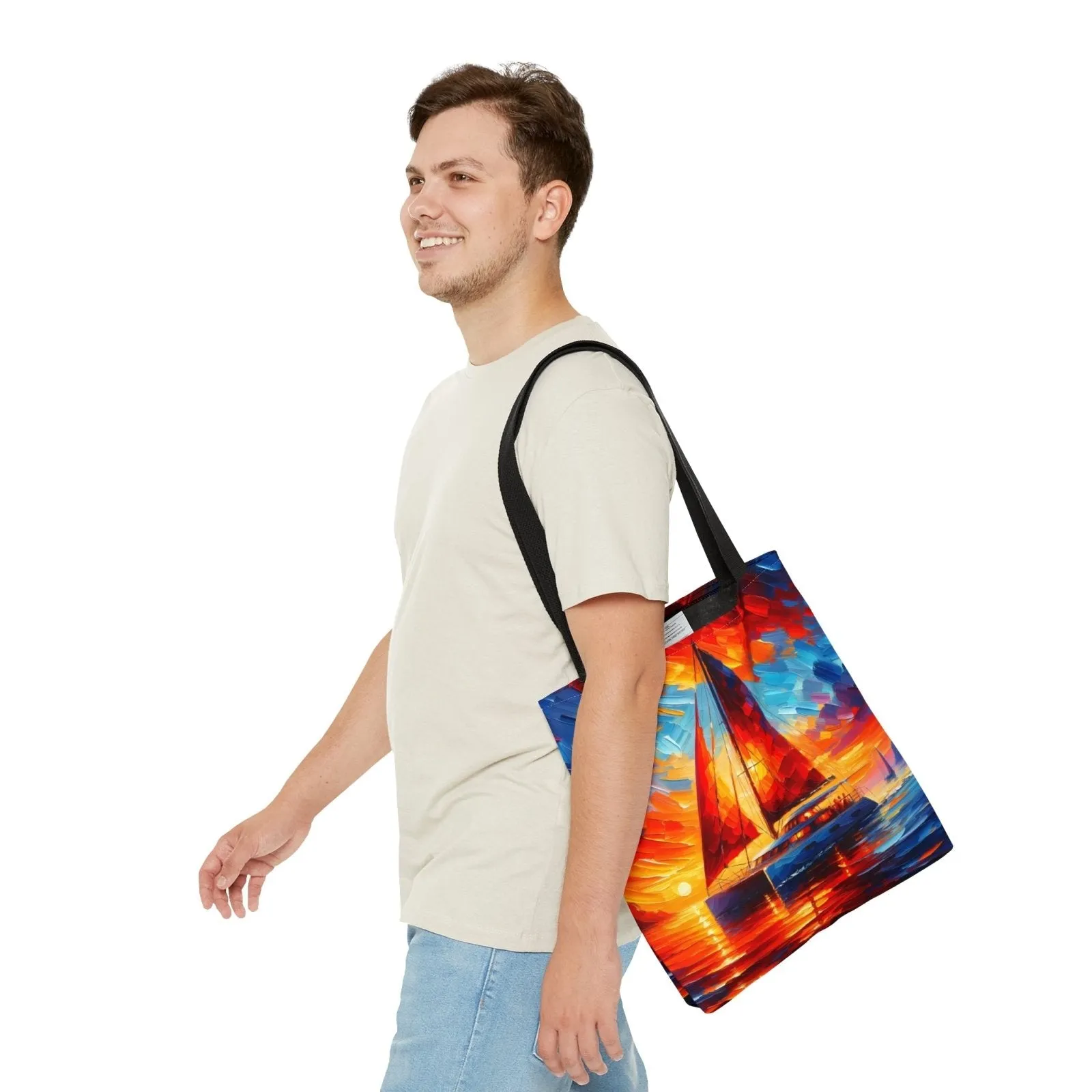 Sunset Catamaran Tote Bag