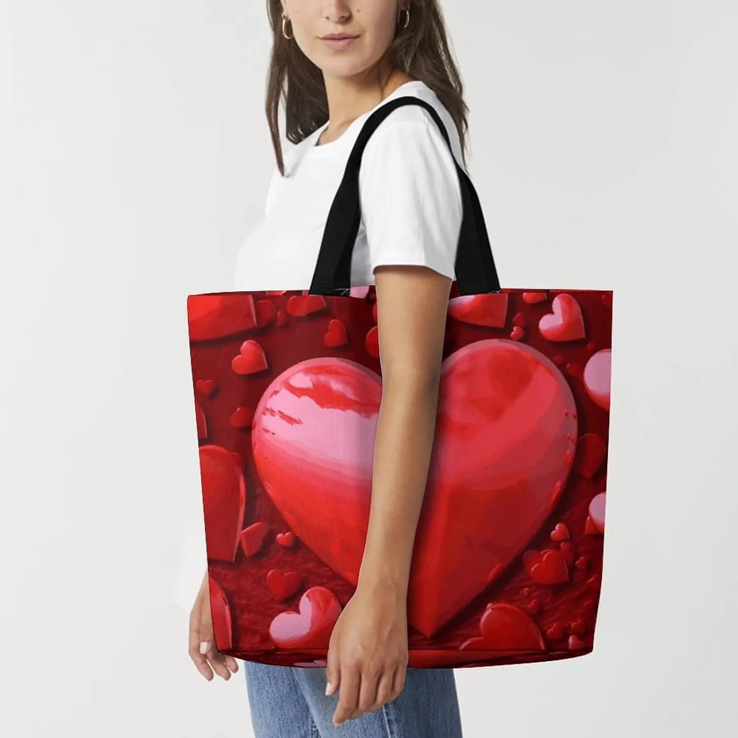 Sunset Dolphin Tote Bag for Women Reusable Grocery Shoulder Bags Shopping Bag for Travel, Groceries