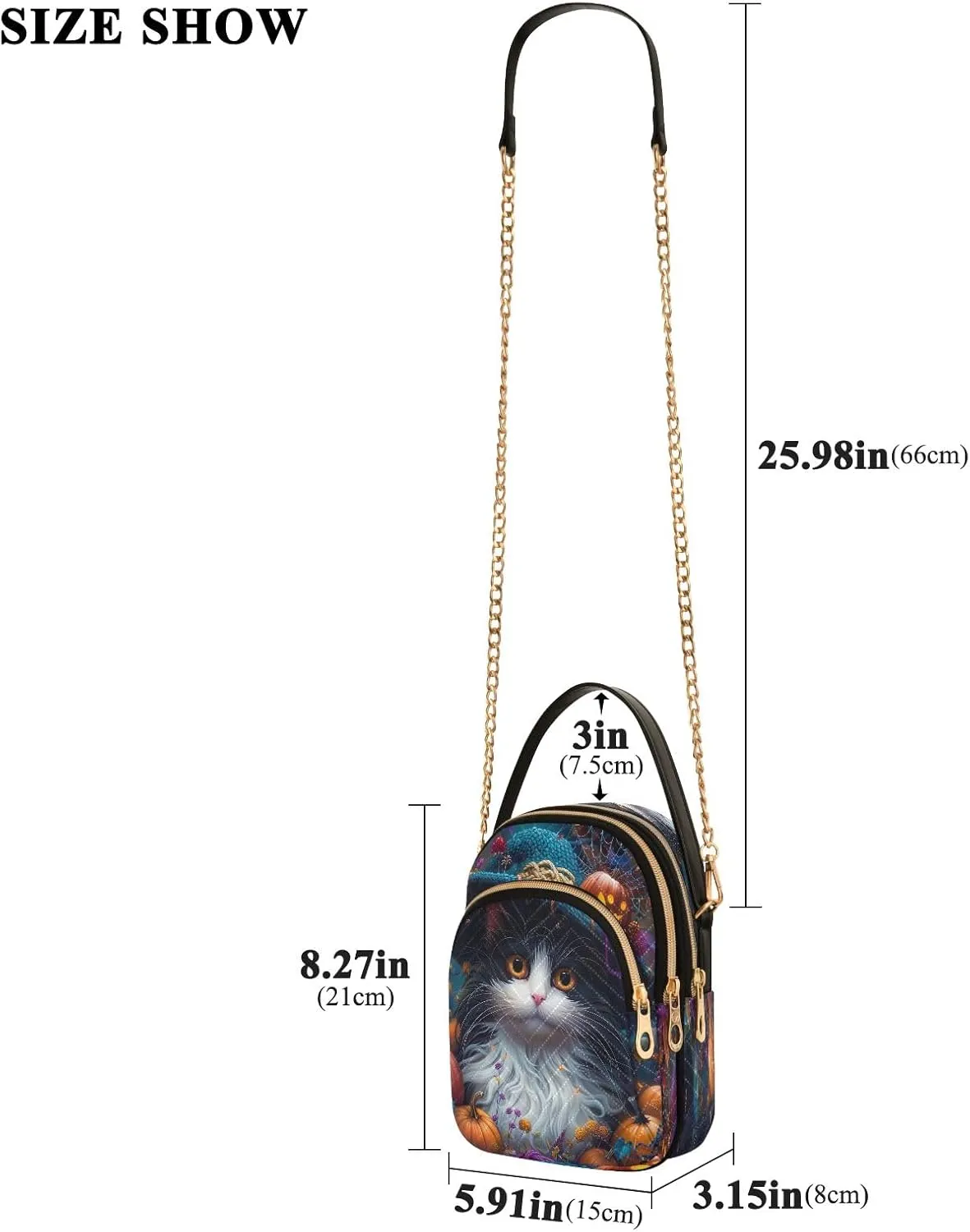 Sunset Dolphins Jumping in Water Cross Body Bag for Woman Travel Triple Zip Small Shoulder Purse, Small Sling Bag