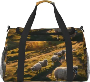 Sunset Pasture 2 print Overnight Bags for Women and Men Shoulder Bag Carry On Bag for Traveling Travel Essentials