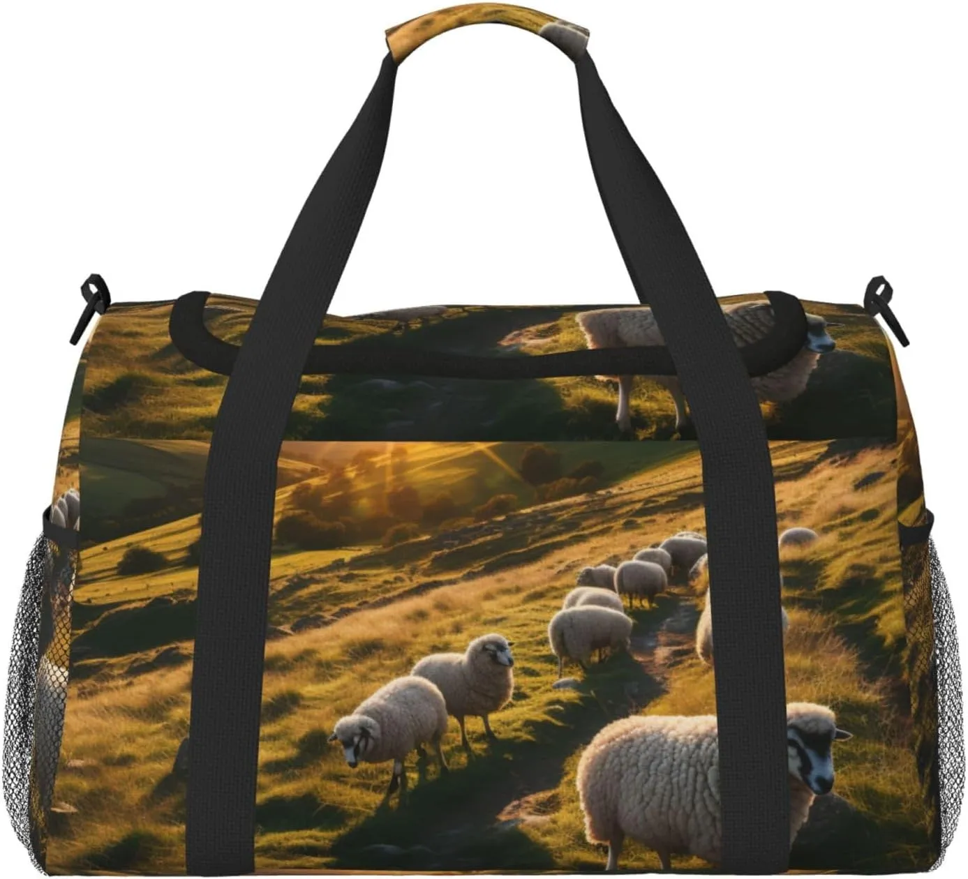 Sunset Pasture 2 print Overnight Bags for Women and Men Shoulder Bag Carry On Bag for Traveling Travel Essentials