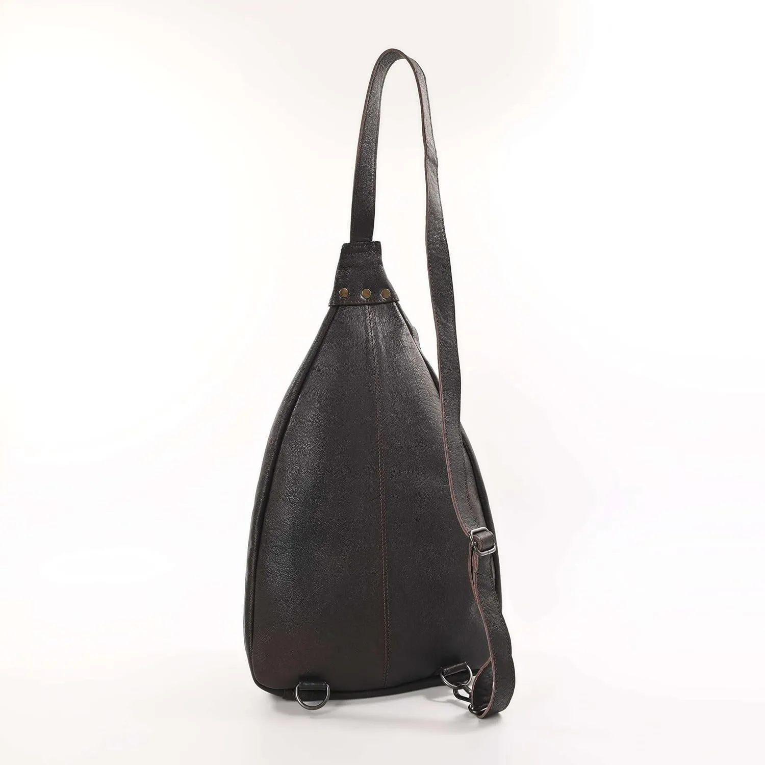 Sunset Serenade Sling Cowhide Hair on Crossbody Bag - Hand Tooled Unisex Sling Backpack