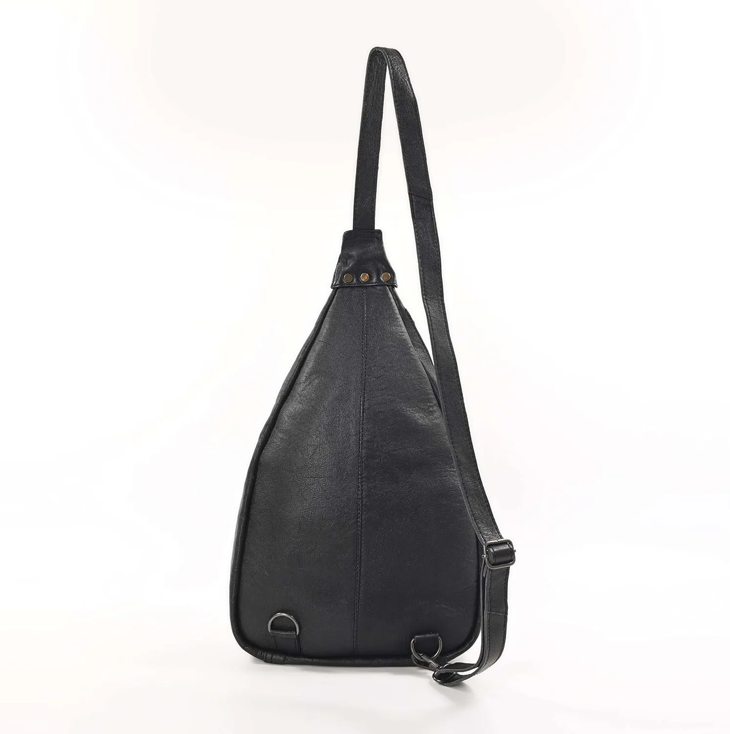 Sunset Serenade Sling Cowhide Hair on Crossbody Bag - Hand Tooled Unisex Sling Backpack