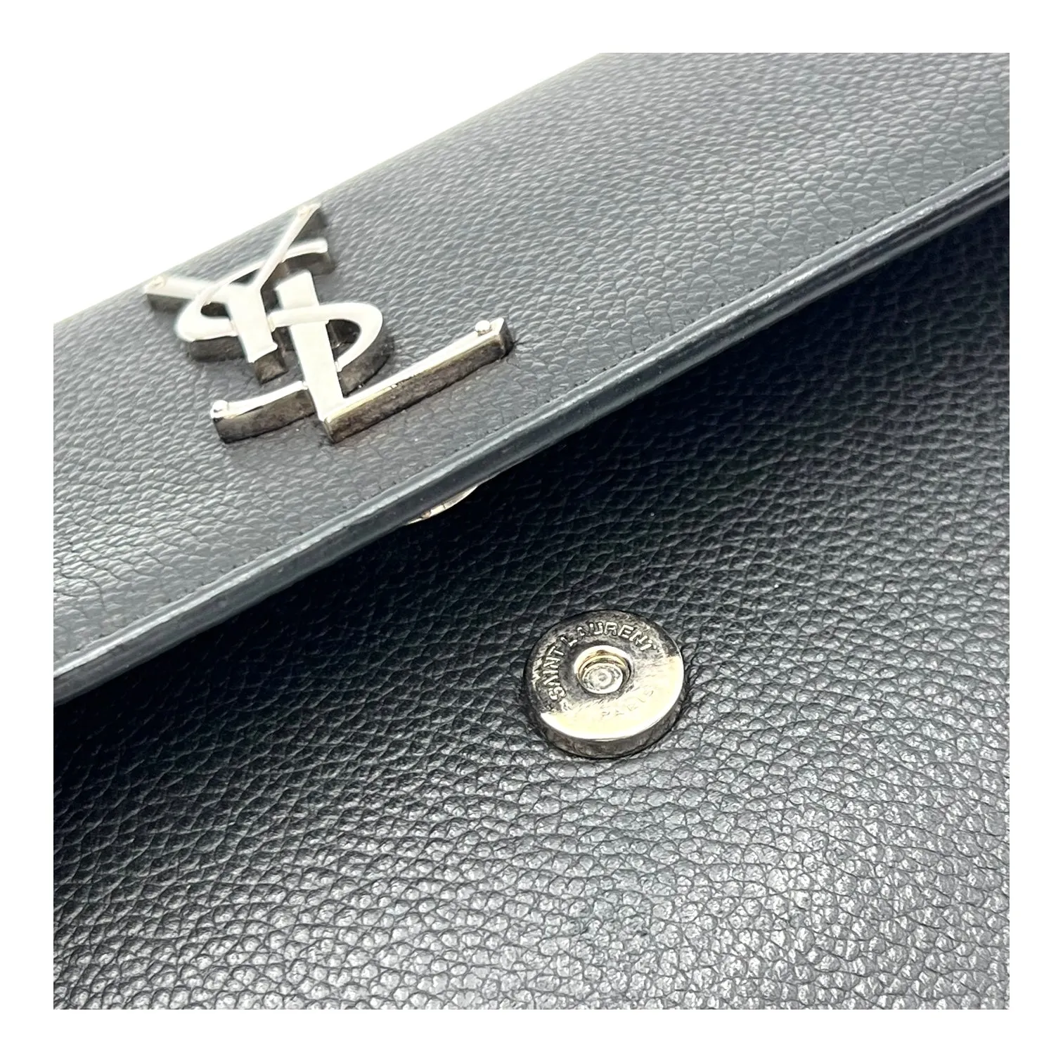 Sunset Shoulder Bag Black in Calfskin, Silver hardware