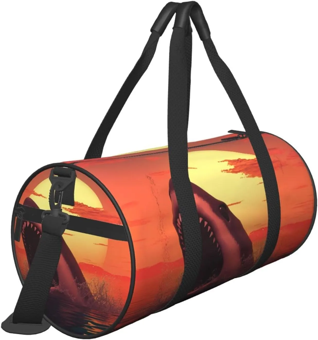 Sunset Whale Travel Duffle Bag for Men Women Sport Gym Bag Foldable Weekender Bag Carry on Overnight Bag for Travel Swimming Basketball
