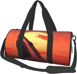 Sunset Whale Travel Duffle Bag for Men Women Sport Gym Bag Foldable Weekender Bag Carry on Overnight Bag for Travel Swimming Basketball
