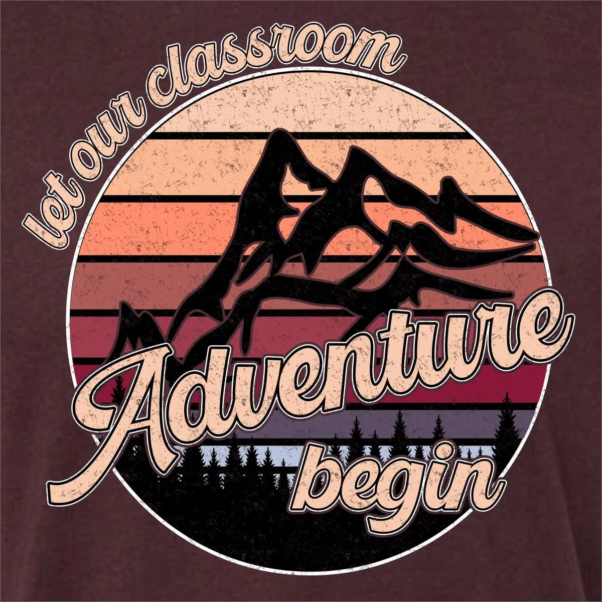 Teacher Classroom Adventure Begins Sunset Pop Culture Mens Premium Tri Blend T-Shirt