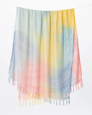 Teema Large Turkish Beach Towel - 100% Turkish Cotton - Sand Free - Fast Drying - Versatile and Multi-Use - The Pastel Tie-Dye
