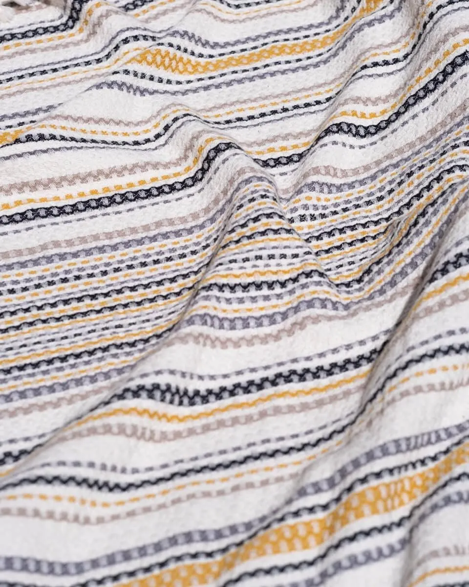 Teema Large Turkish Beach Towel - 100% Turkish Cotton - Sand Free - Fast Drying - Versatile and Multi-Use - The Shoreline (Tan)