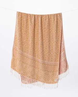 Teema Large Turkish Beach Towel - 100% Turkish Cotton - Sand Free - Fast Drying - Versatile and Multi-Use - The Tiki (Sunset)