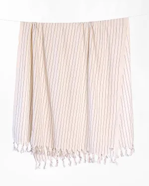 Teema Towels - 100% Turkish Cotton - Large Oversized Beach Towel - Sand Free - Fast Drying - Versatile and Multi-Use - The Newport (White)