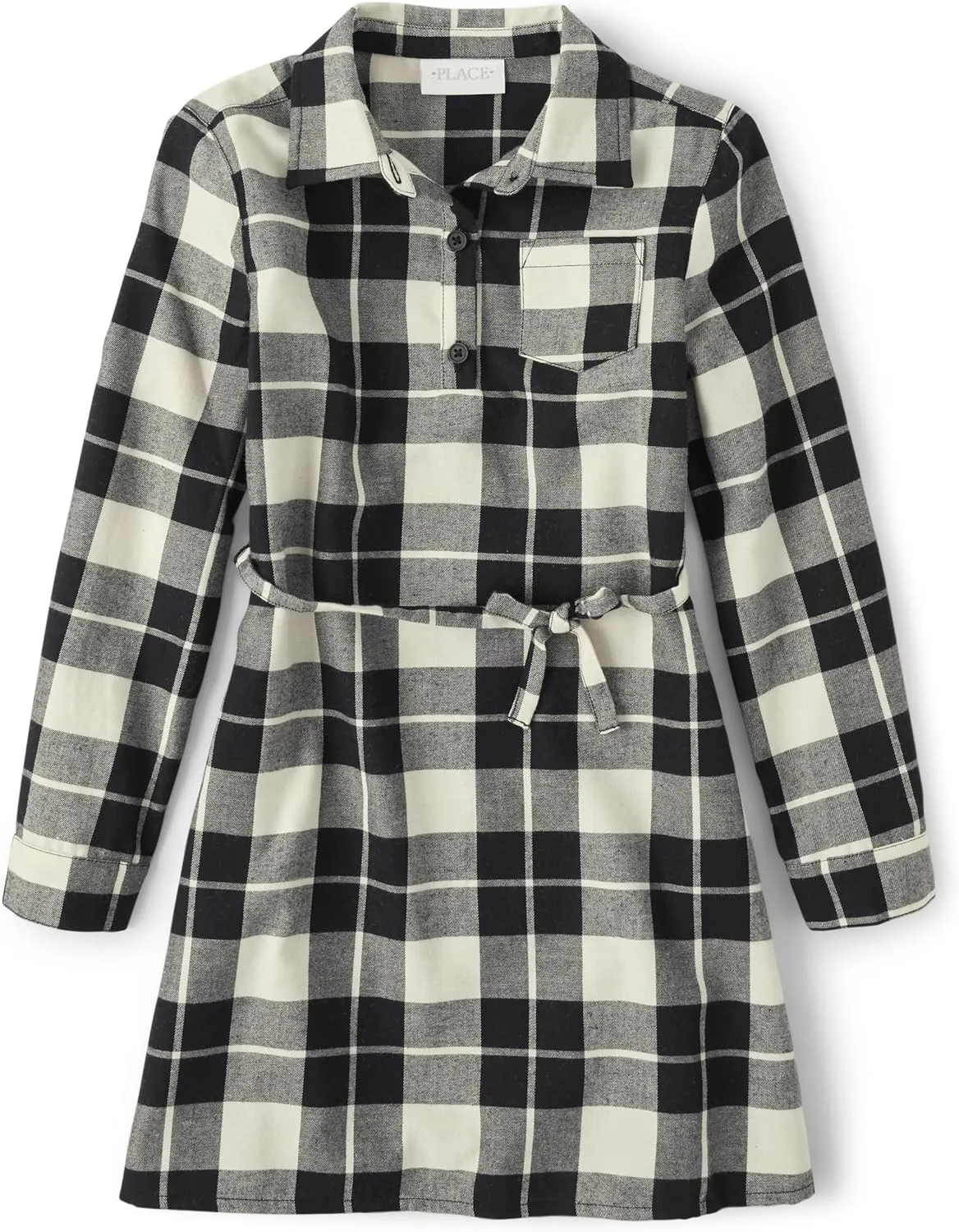 The Children's Place Girls Long Sleeve Plaid Fall Fashion Dress
