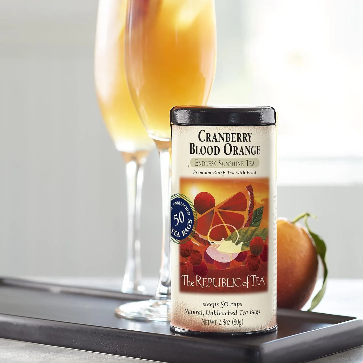 The Republic of Tea Cranberry Blood Orange Black Tea, Refill Pack of 250 Tea Bags