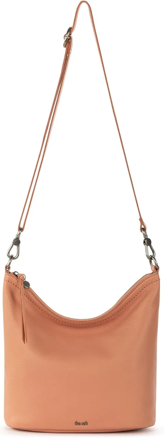 The Sak Jasmine Small Hobo in Leather, Detachable Leather Shoulder Strap, Nectar