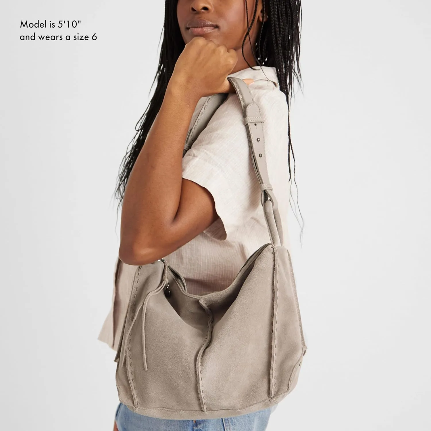 The Sak Los Feliz Hobo in Leather, Lined Shoulder Purse