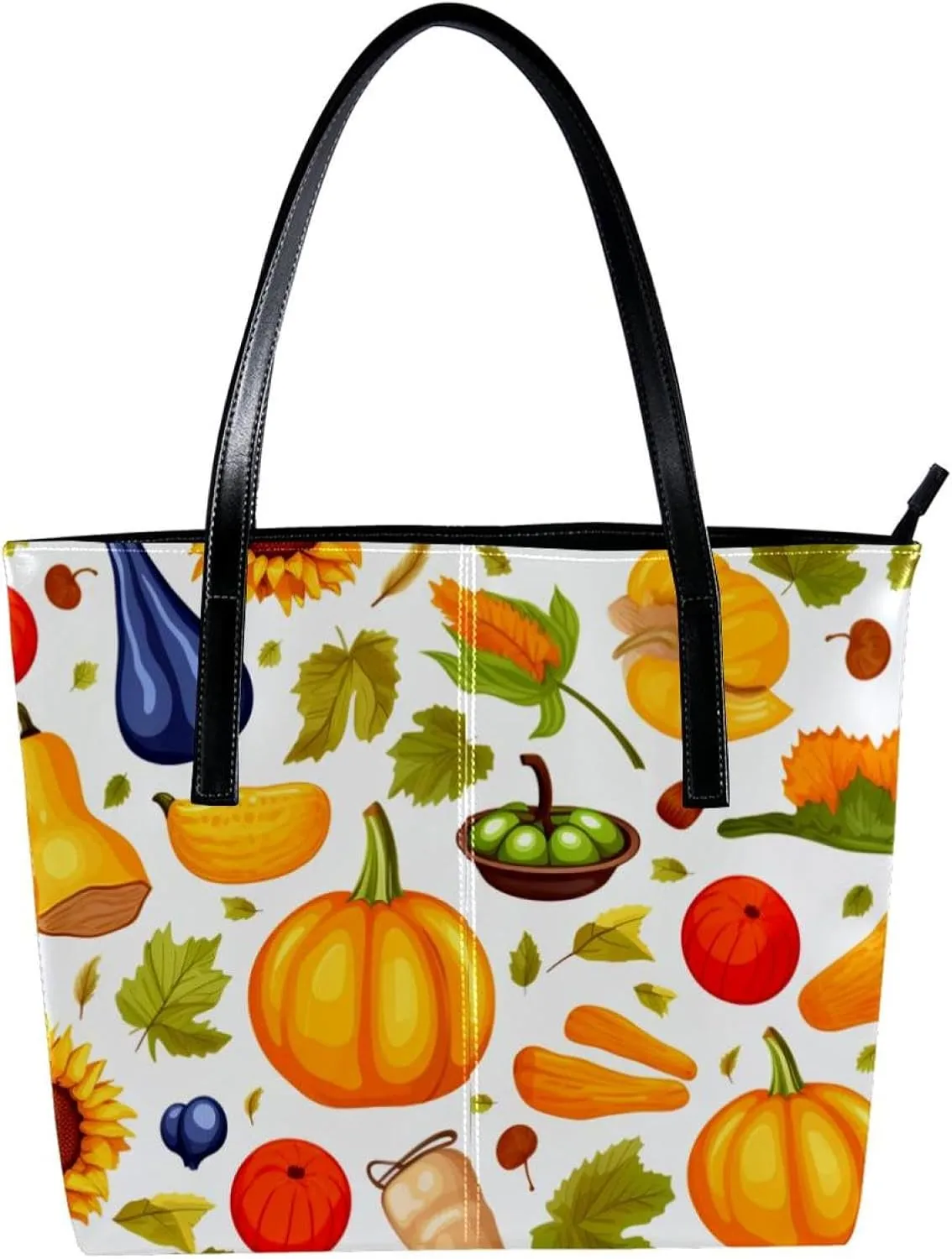 The Tote Bag For Women,Bags For Women,Reusable Shopping Bags,Autumn Harvest Leaves Handbags