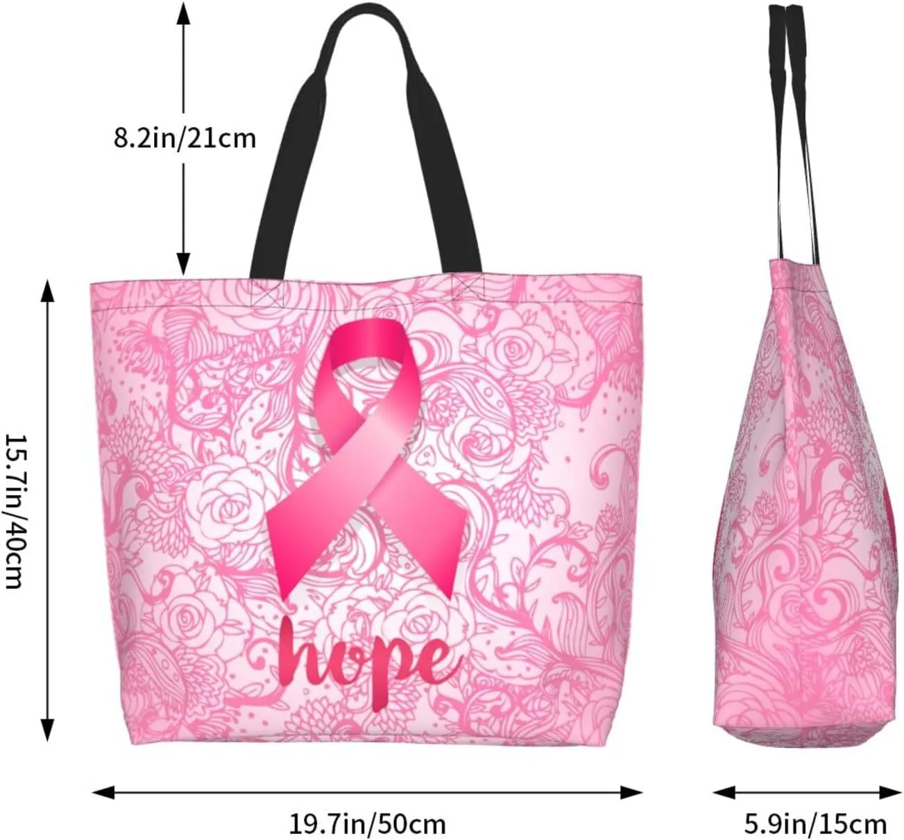 Tote Bag For Womens, Large Casual Shoulder Sling Bags Reusable Grocery Handbag For Travel Shopping Gym