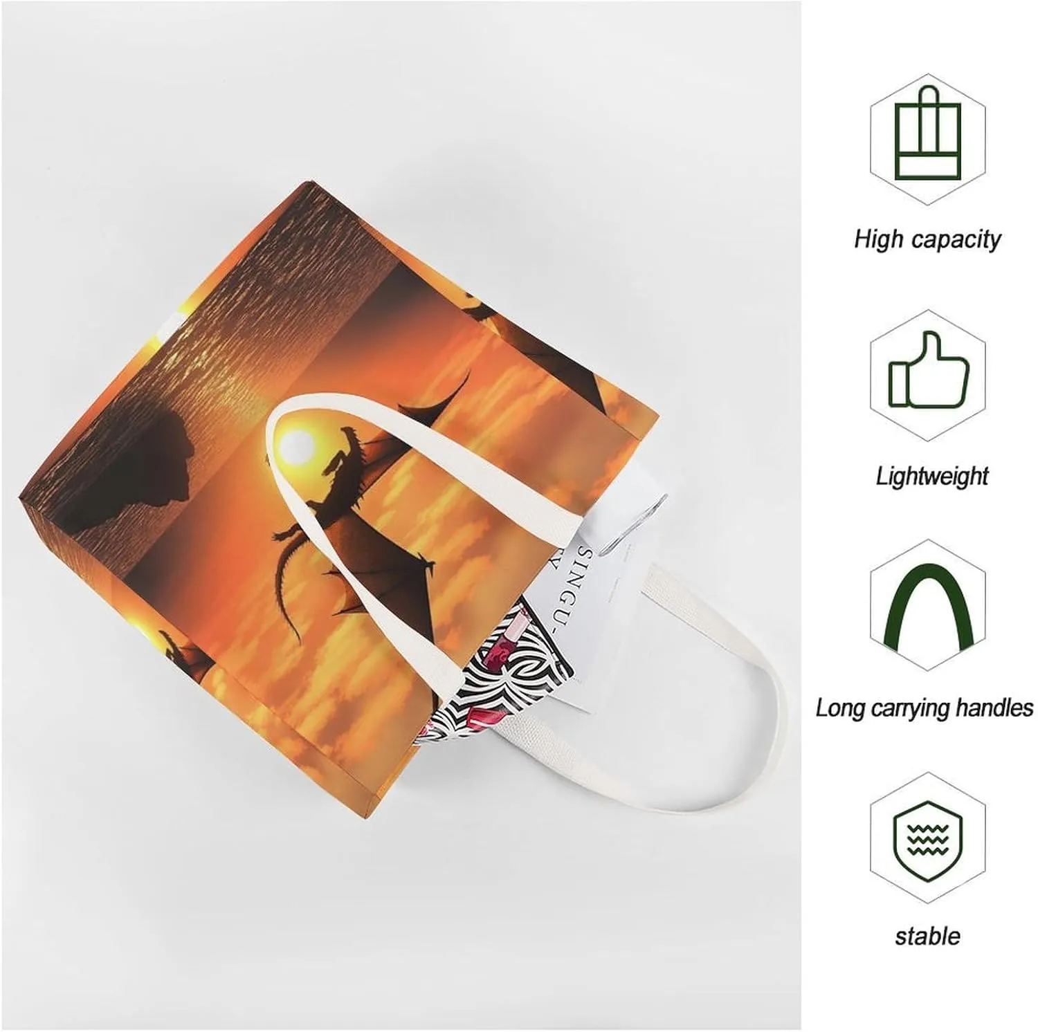 Tote Bag Laptop Handbag Shih Tzu Dog Grocery Bag Canvas Shoulder Bag Crossbody Bag for Travel