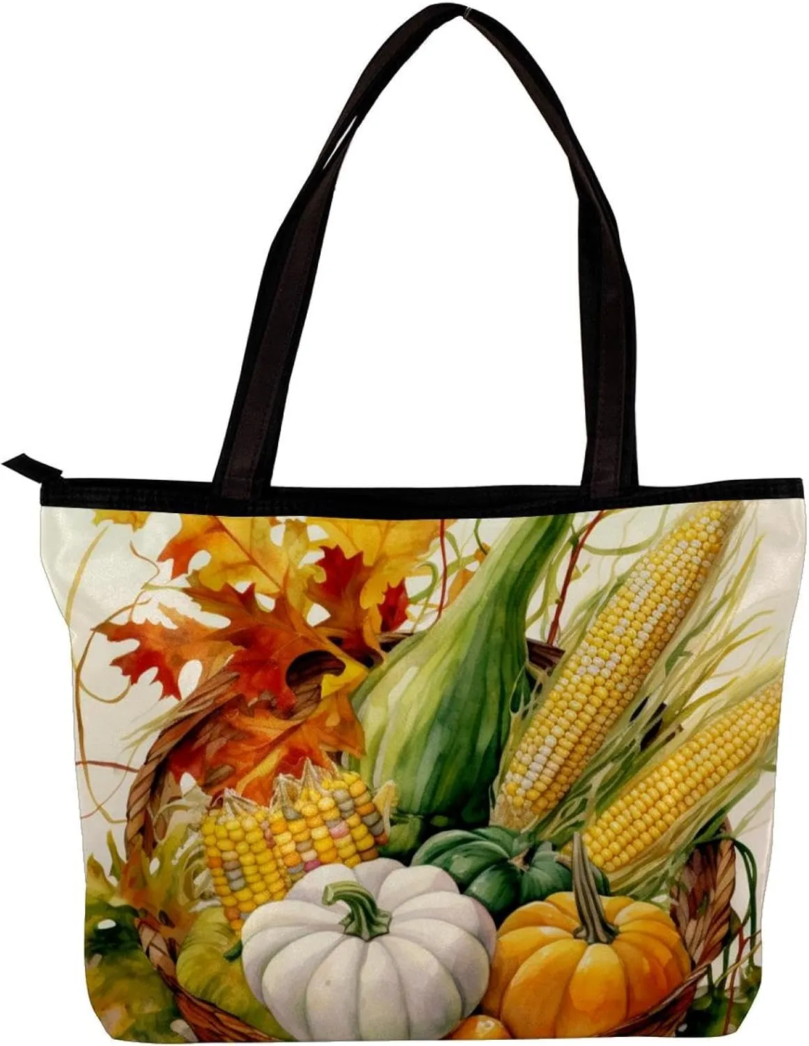 Tote Bags for Women,Womens Handbags,Small Tote Bag,Autumn Harvest Pumpkin