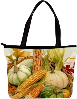Tote Bags for Women,Womens Handbags,Small Tote Bag,Autumn Harvest Pumpkin
