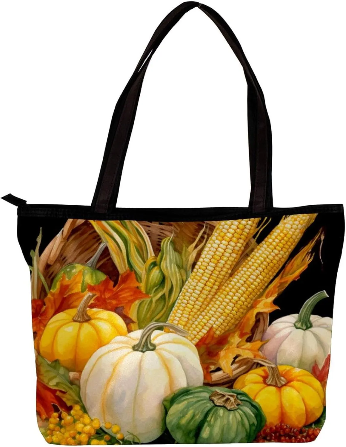 Tote Bags for Women,Womens Handbags,Small Tote Bag,Autumn Harvest Pumpkin