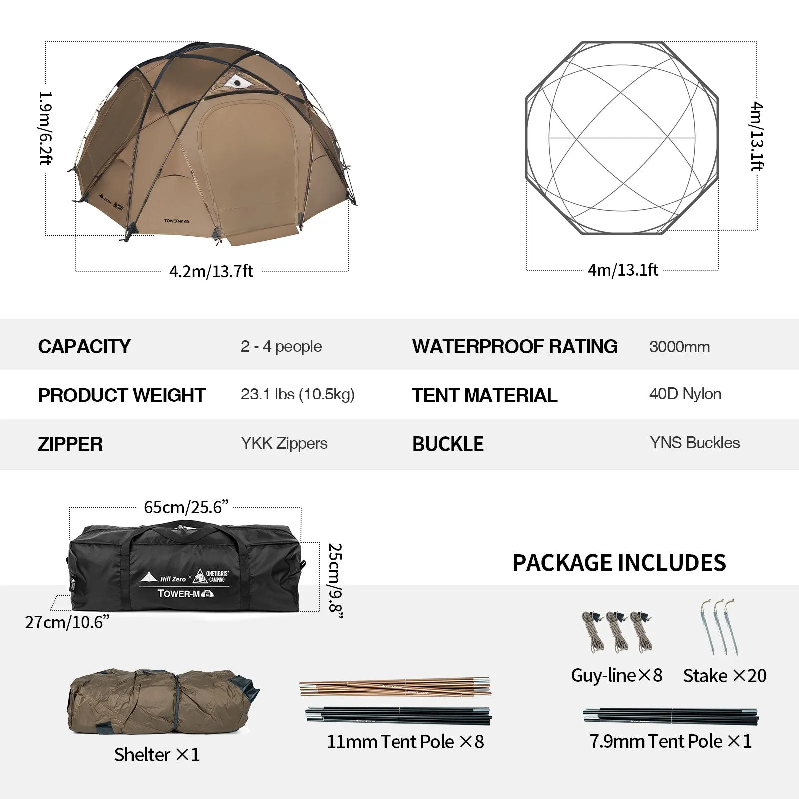 TOWER M Camping Tent