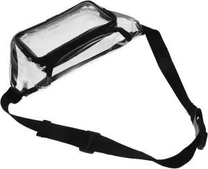Transparent Fanny Pack Outdoor Waist Bag Unisex Sports Crossbody Bag with Metal Buckle for Hiking Travel and Festivals Hands Carry for Essentials