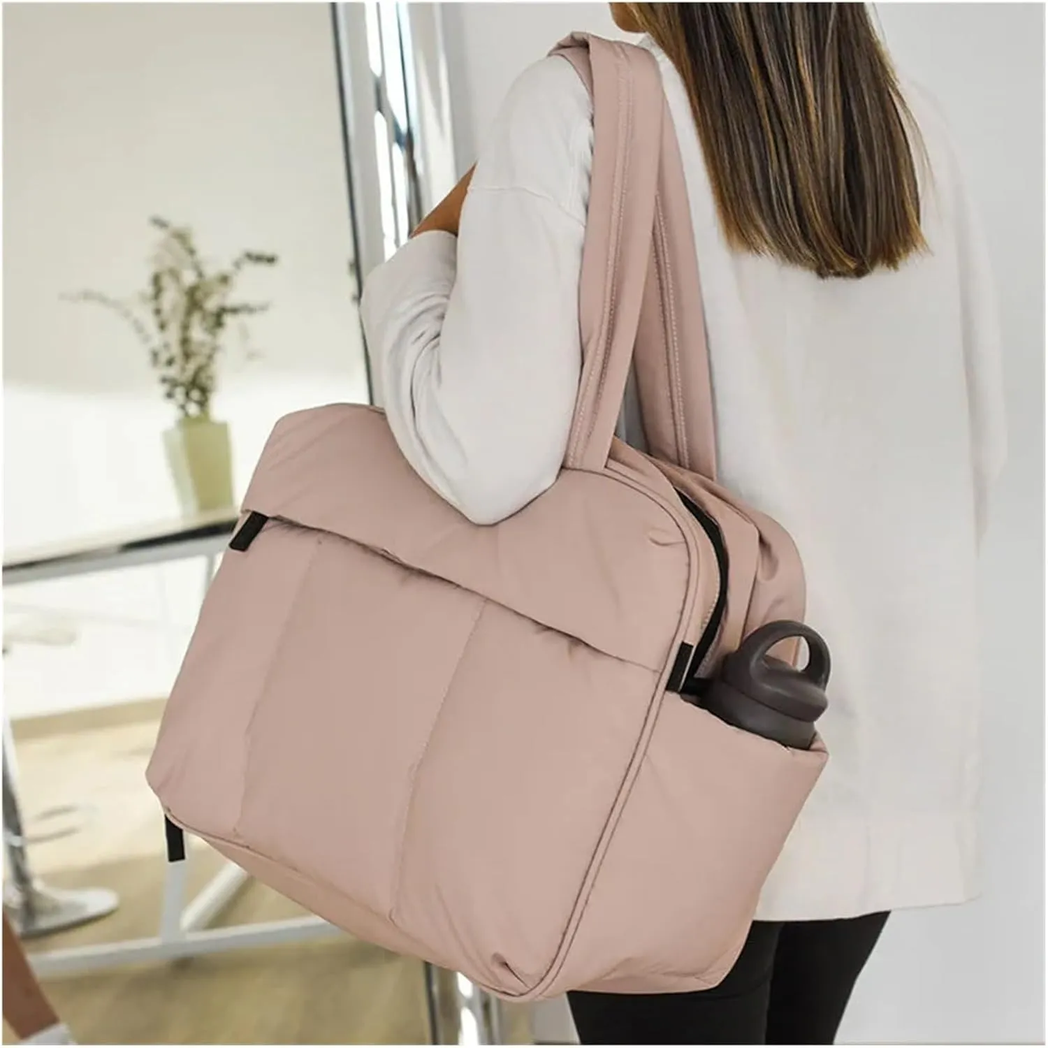 Travel Duffel Bag Down Duffel Bag Large Capacity Women Shoulder Bags Multifunctional Large Capacity Dry Wet Separation Hand Bag(Blue)