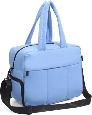 Travel Duffel Bag Down Duffel Bag Large Capacity Women Shoulder Bags Multifunctional Large Capacity Dry Wet Separation Hand Bag(Blue)