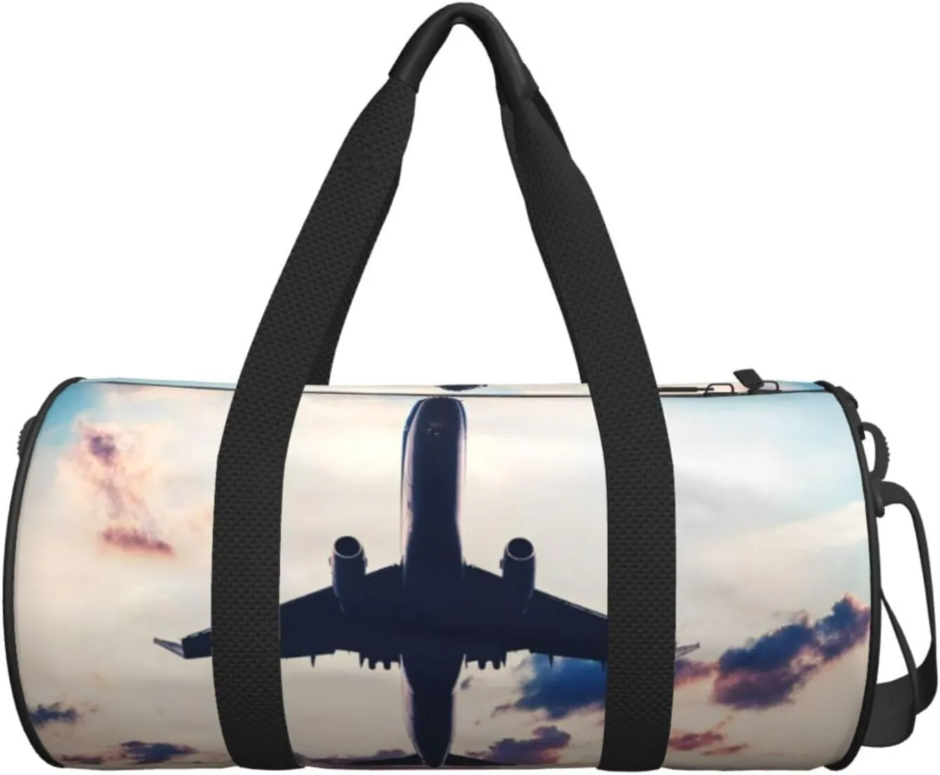 Travel Duffle Bag for Men Women, Aviation Airplane Sunset Duffle Bags for Sport Gym Overnight Luggage