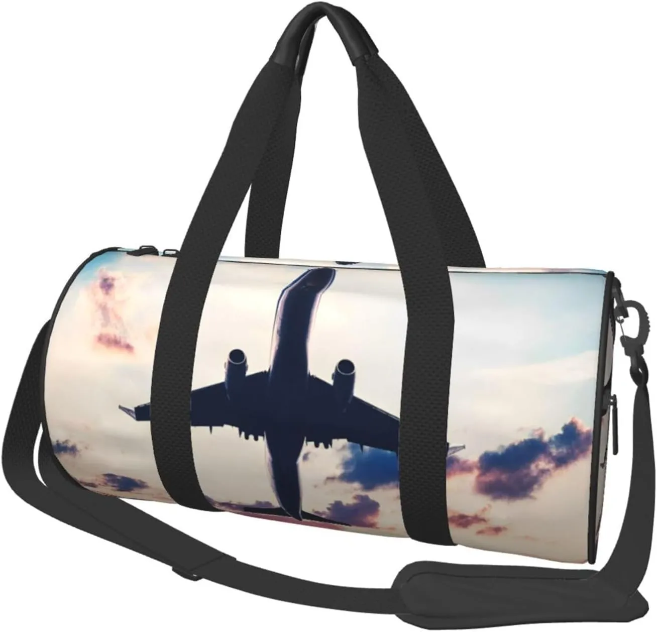 Travel Duffle Bag for Men Women, Aviation Airplane Sunset Duffle Bags for Sport Gym Overnight Luggage