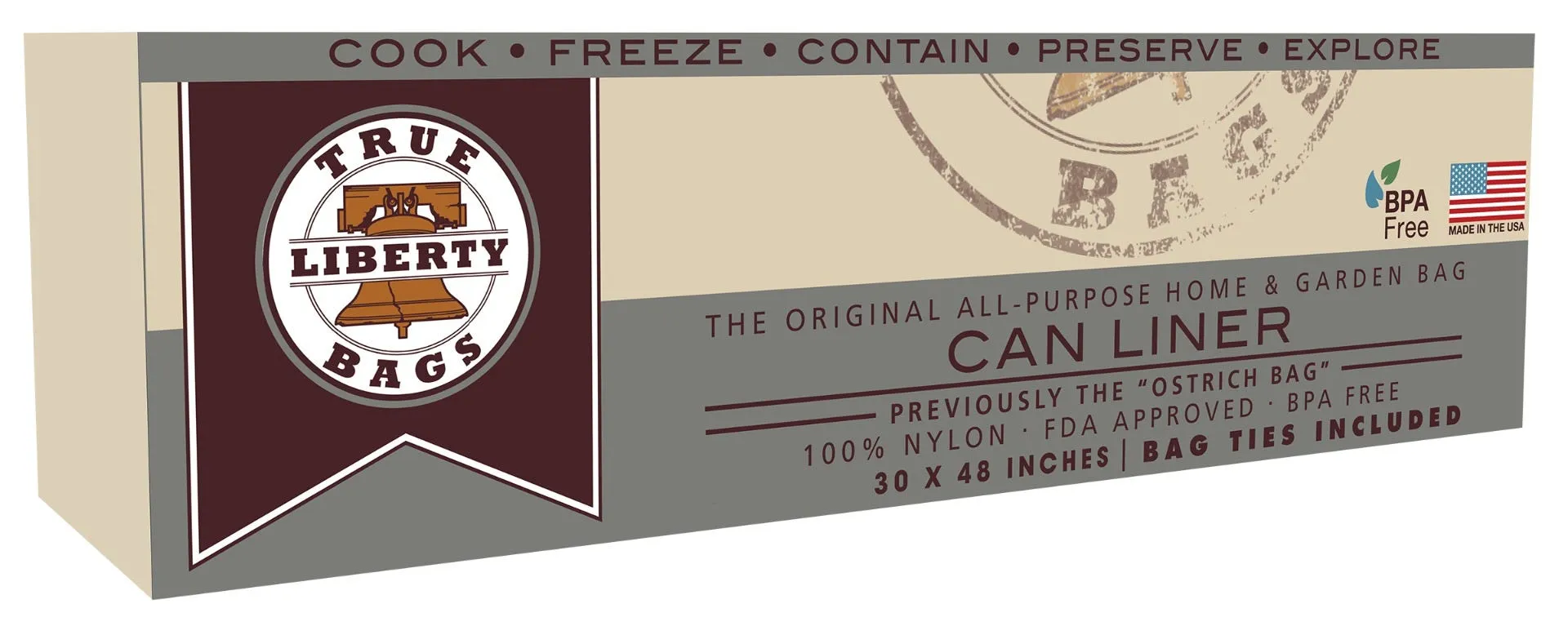 True Liberty "Ostrich" Can Liner 30 in x 48 in (100/pack)