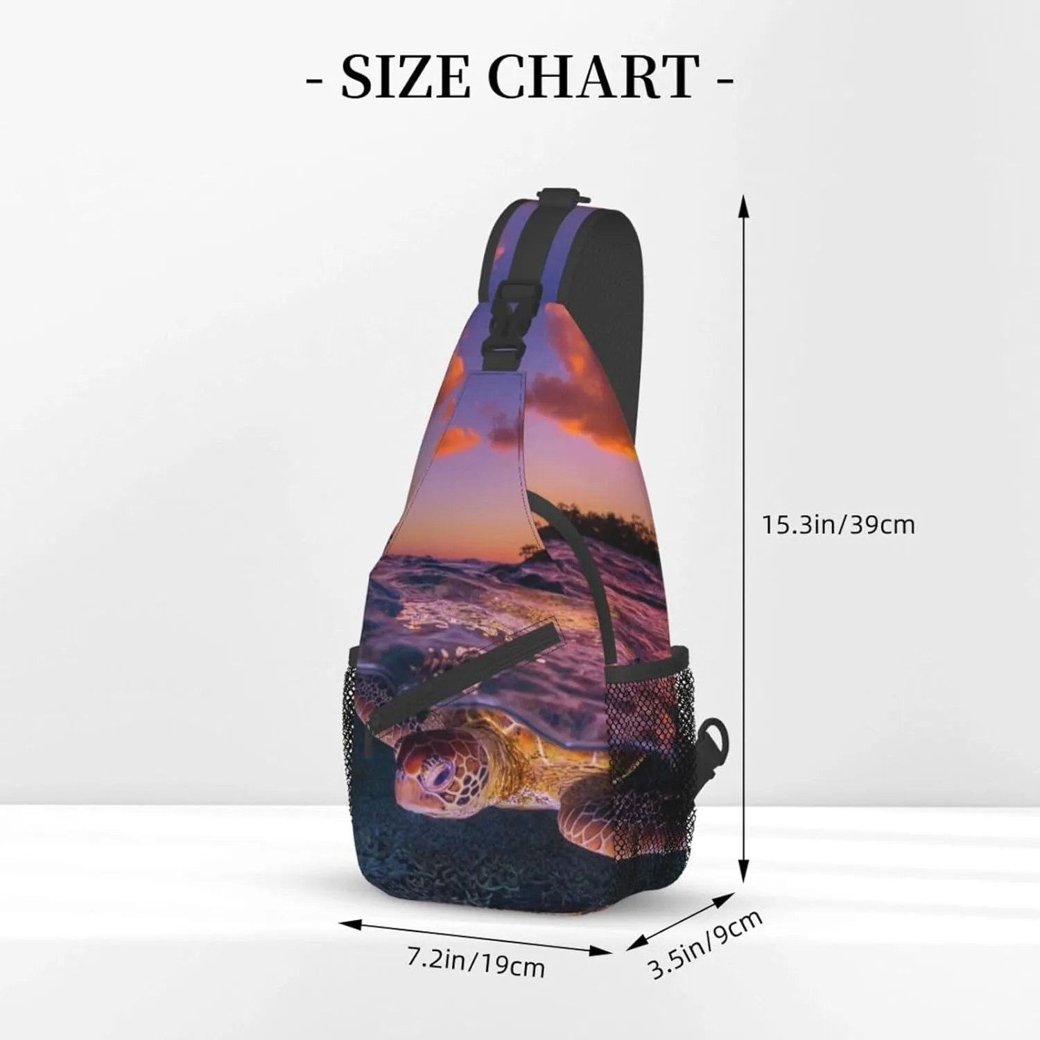 Turtle Shoulder Bag Sea Turtle Sling Backpack Daypack Casual Backpack Hiking Bag Beach Backpack Bag