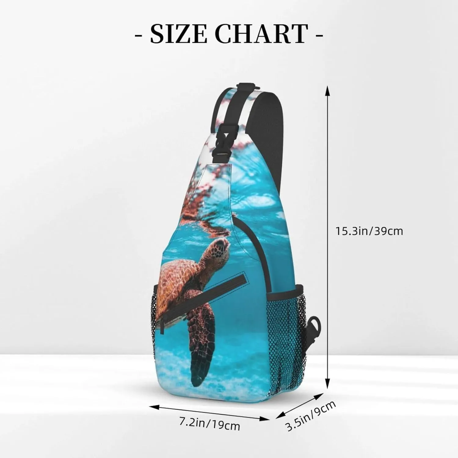 Turtle Shoulder Bag Sea Turtle Sling Backpack Daypack Casual Backpack Hiking Bag Beach Backpack Bag
