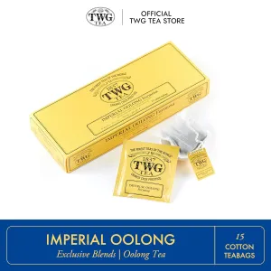 TWG Tea | Imperial Oolong | Oolong Tea | Sweet & Fruity Savour | 15 Hand Sewn Cotton Tea Bags | Gift Set