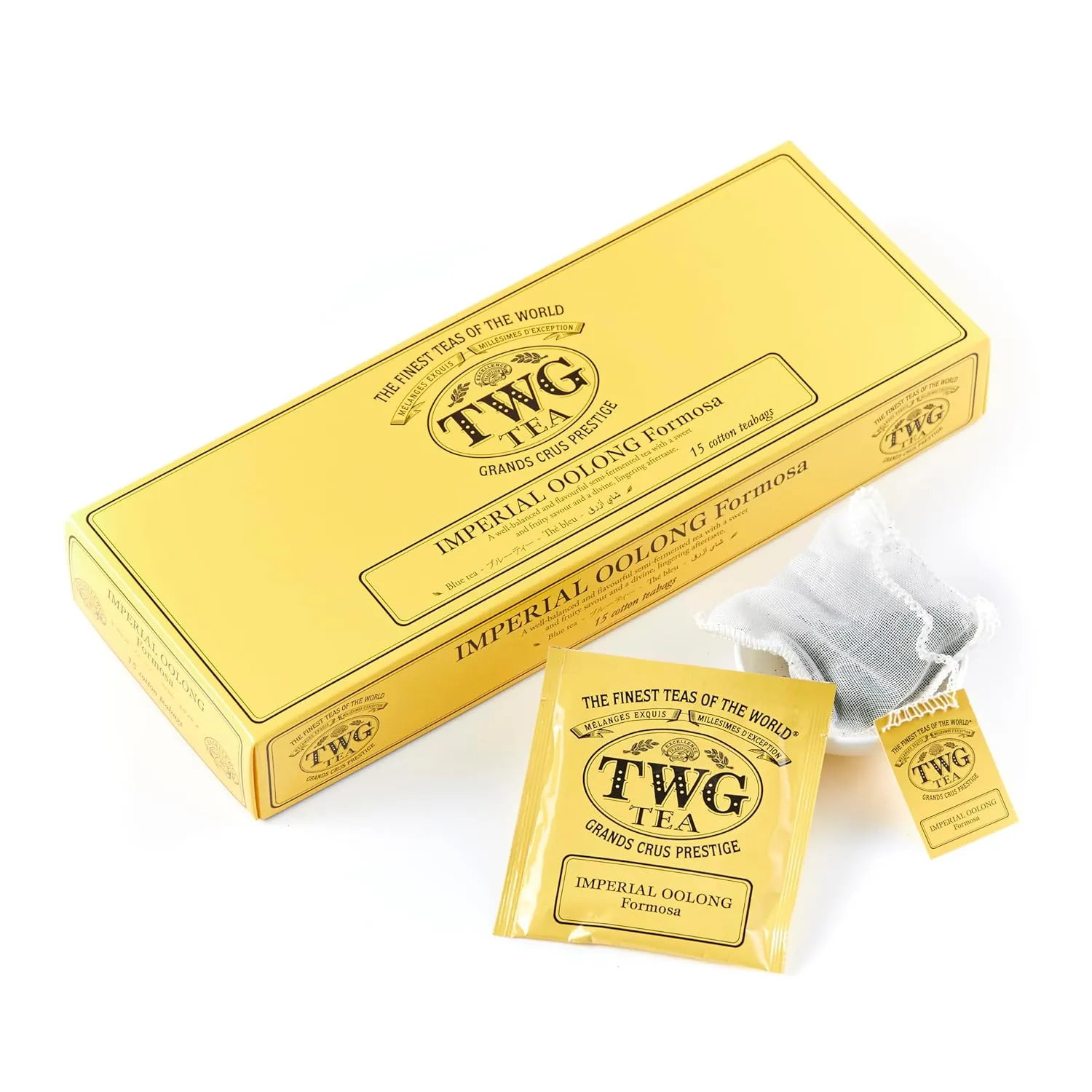 TWG Tea | Imperial Oolong | Oolong Tea | Sweet & Fruity Savour | 15 Hand Sewn Cotton Tea Bags | Gift Set