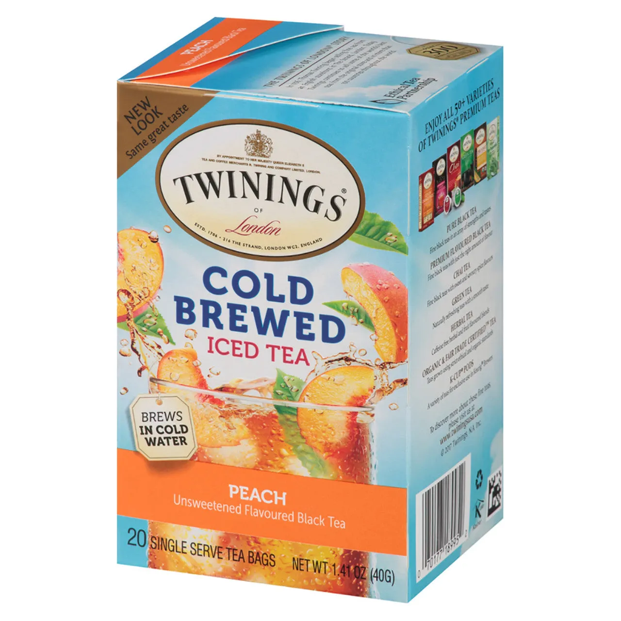 Twinings' Cold Brewed Iced Tea Peach - 20 count
