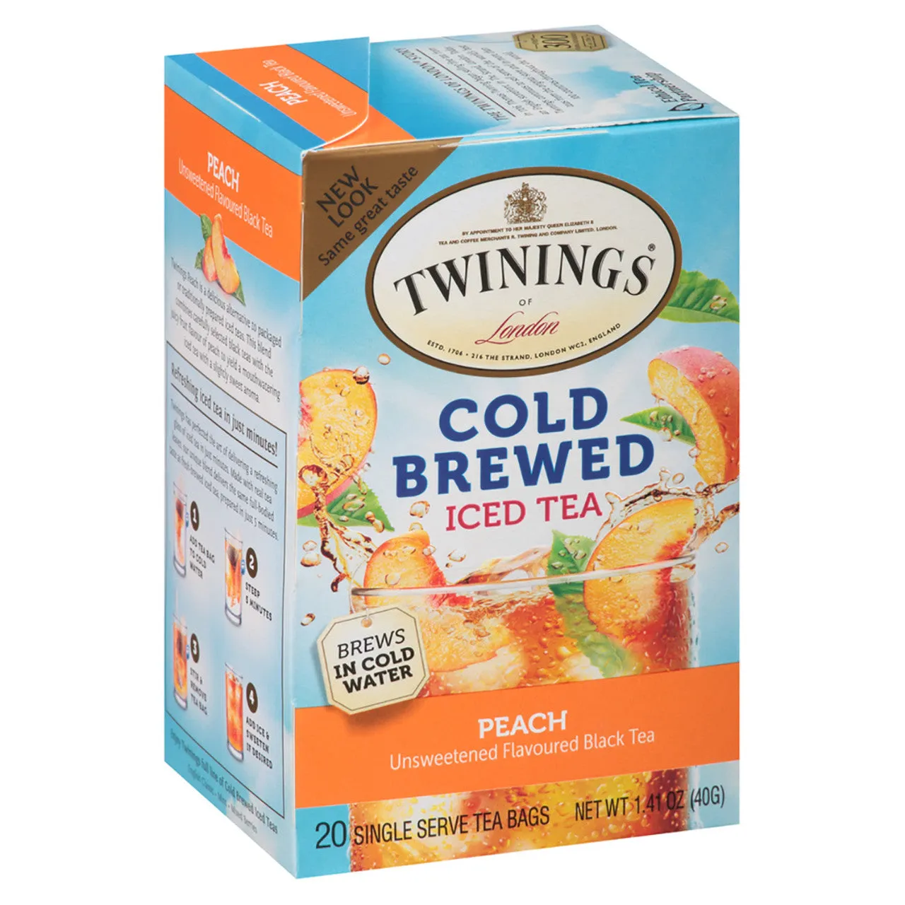 Twinings' Cold Brewed Iced Tea Peach - 20 count