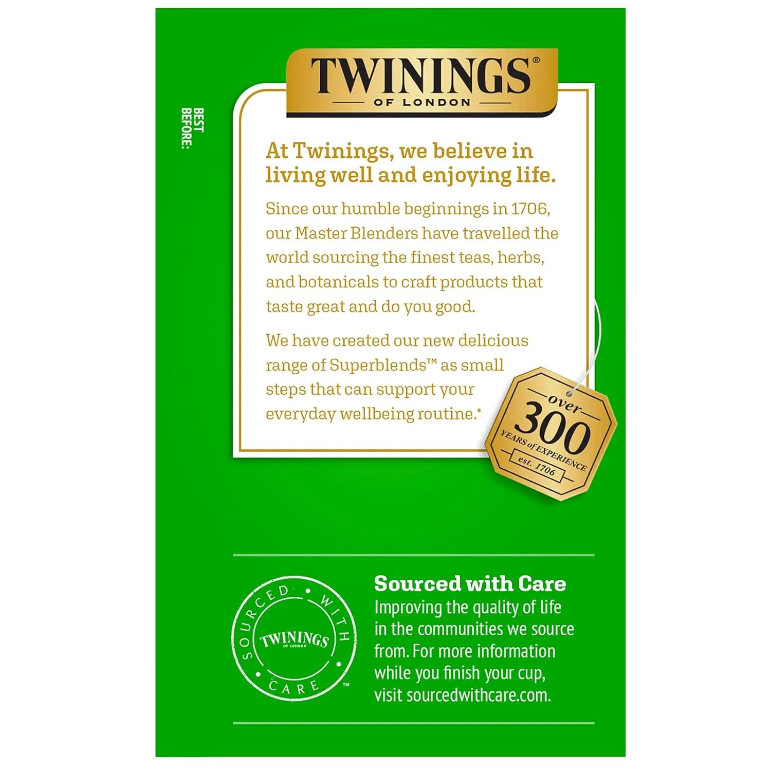 Twinings Superblends Energy  Herbal Tea with Vitamin B6, Citrus & Apple Caffeine-Free Green Tea, 16 Tea Bags (Pack of 6), Enjoy Hot or Iced