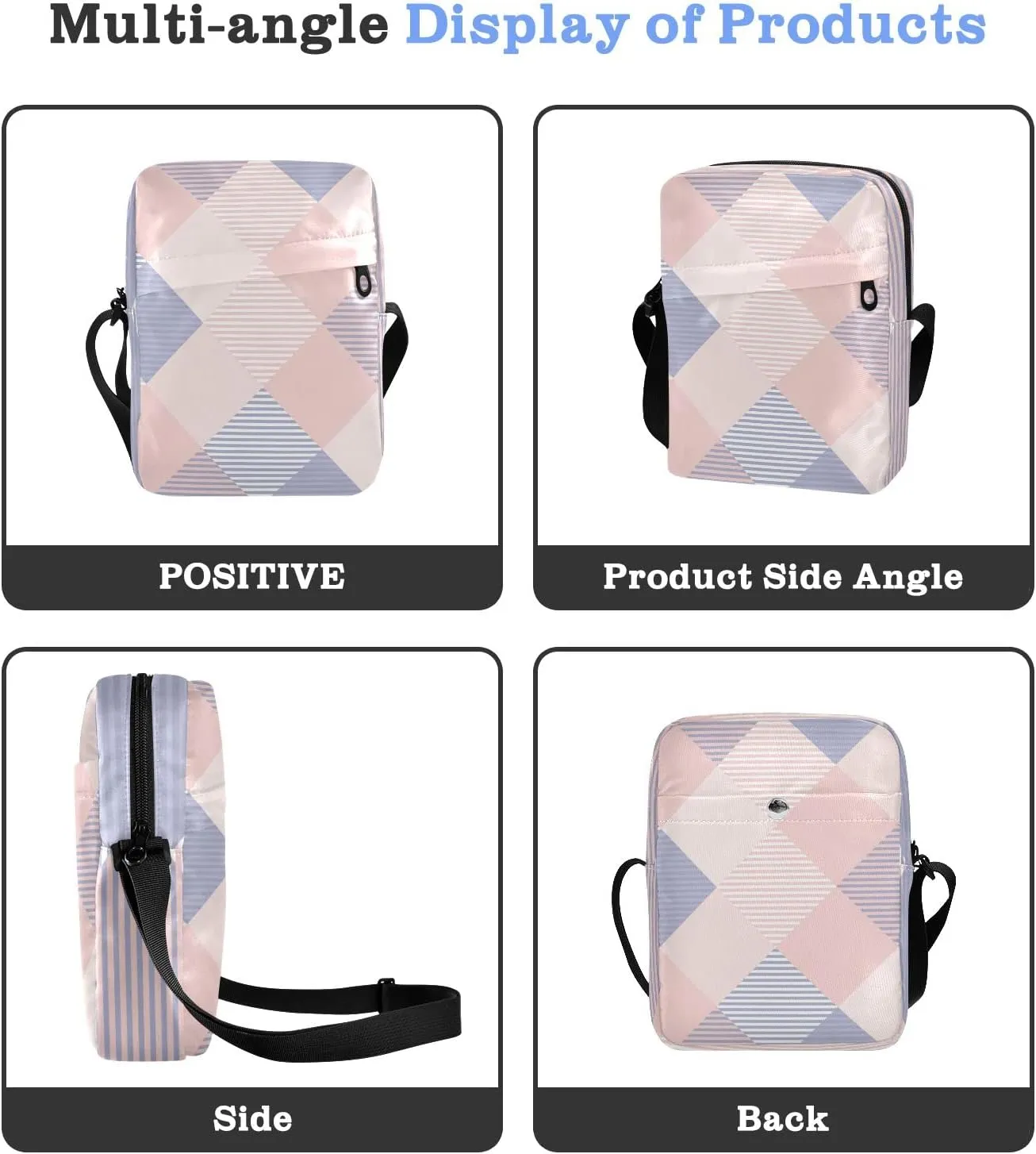 Unisex Crossbody Bag, Cream Color Durable Sling Side Shoulder bags for men women, One Size
